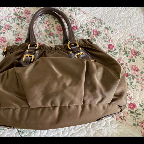 Prada Leather- Trimmed Tessuto Satchel - Picture 3 of 6